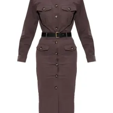 Платье с поясом