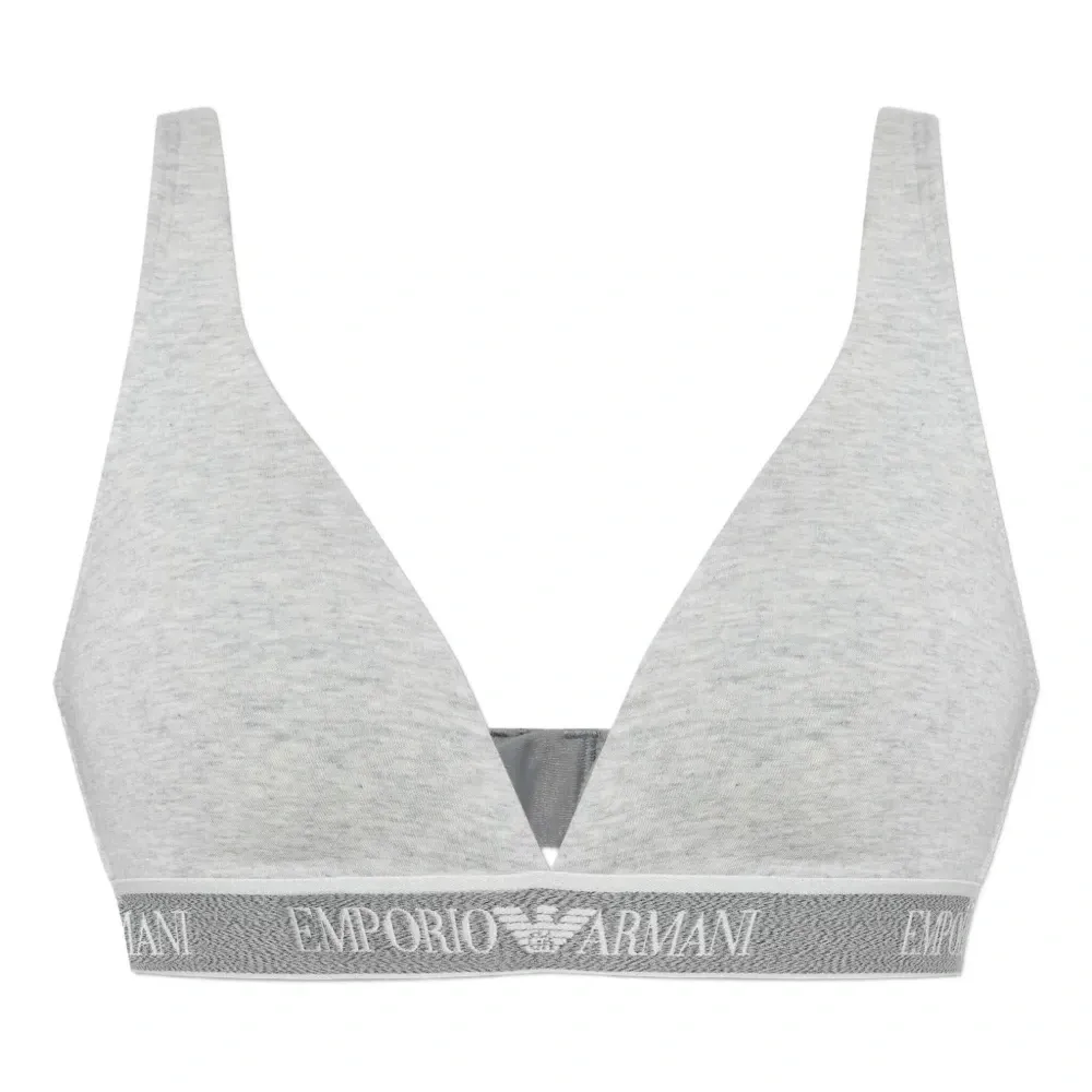 Бюстгальтер с треугольными чашками и логотипом