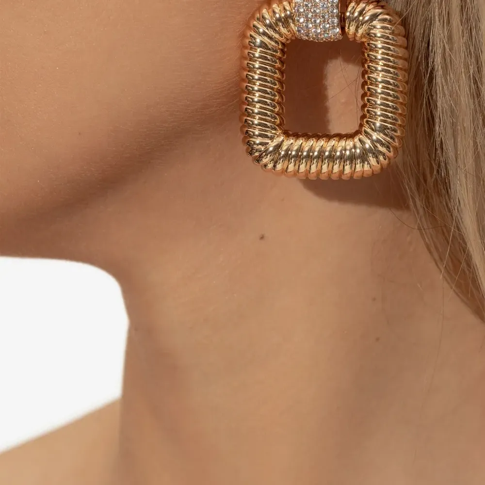 Квадратные серьги