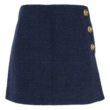 Юбка мини из ткани букле