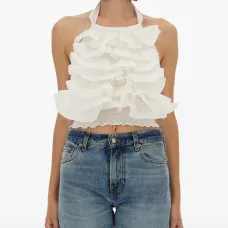 Топ Cyprus с вырезом халтер и оборками