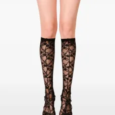 Чулки Brody Long с кружевным узором