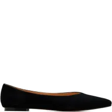 Балетки из замши с заострённым носком