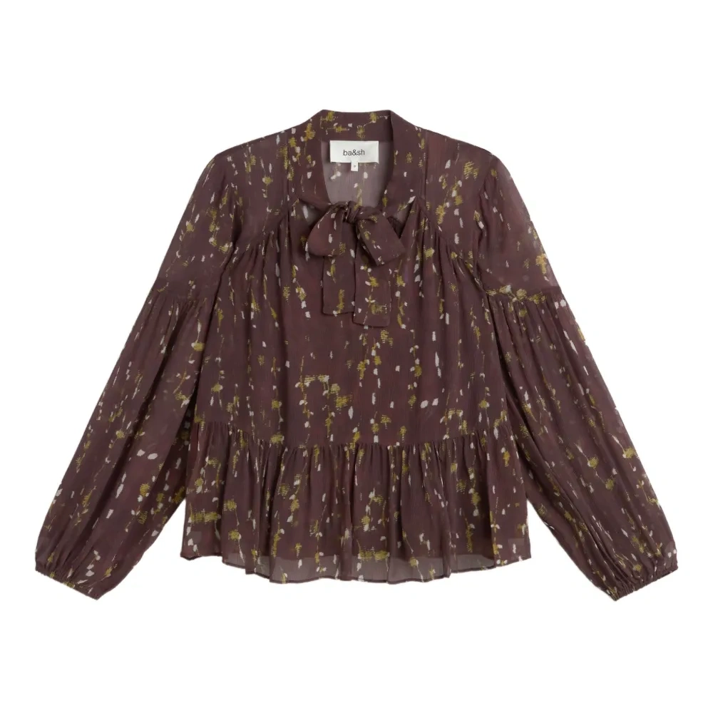 Ярусная блузка с бантом