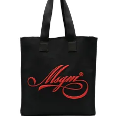 Сумка-тоут среднего размера с вышитым логотипом Сумка-тоут среднего размера с вышитым логотипом