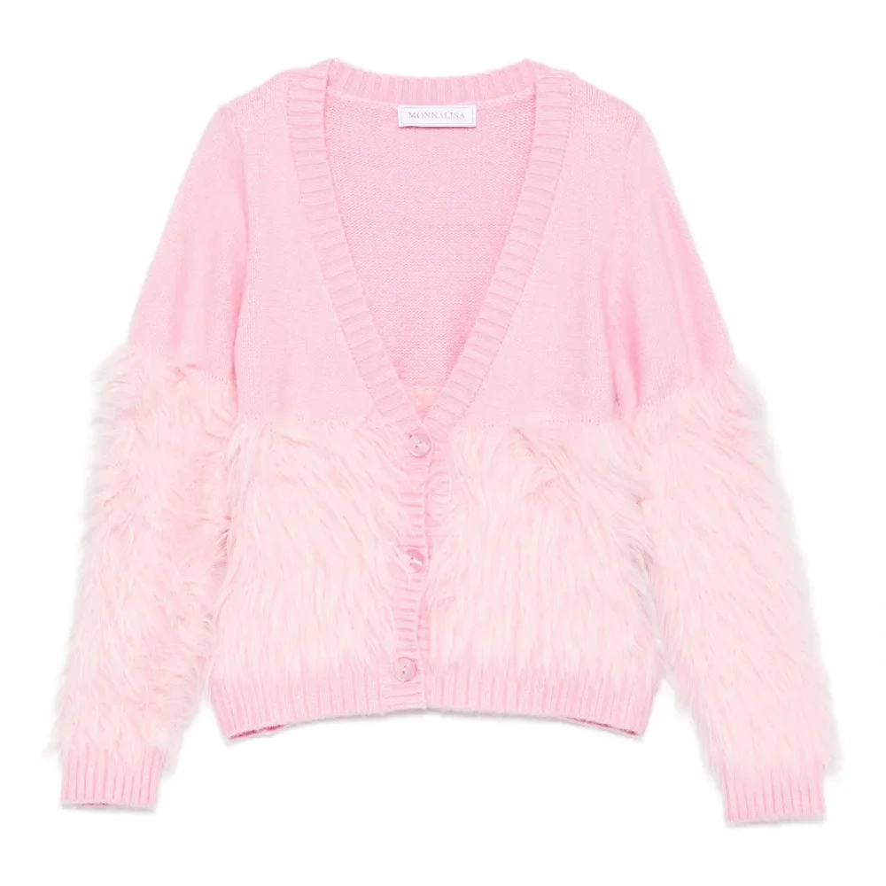 Кардиган с меховой отделкой