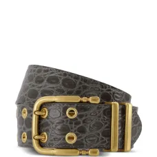 Ремень Duo с тиснением под крокодила