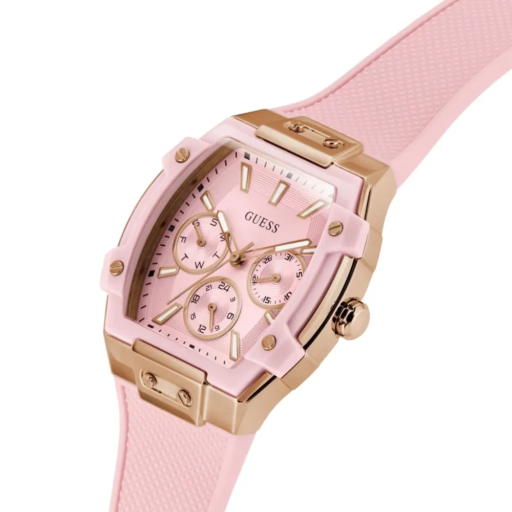Наручные часы Silicone Strap Rose Gold Square Case 38 мм
