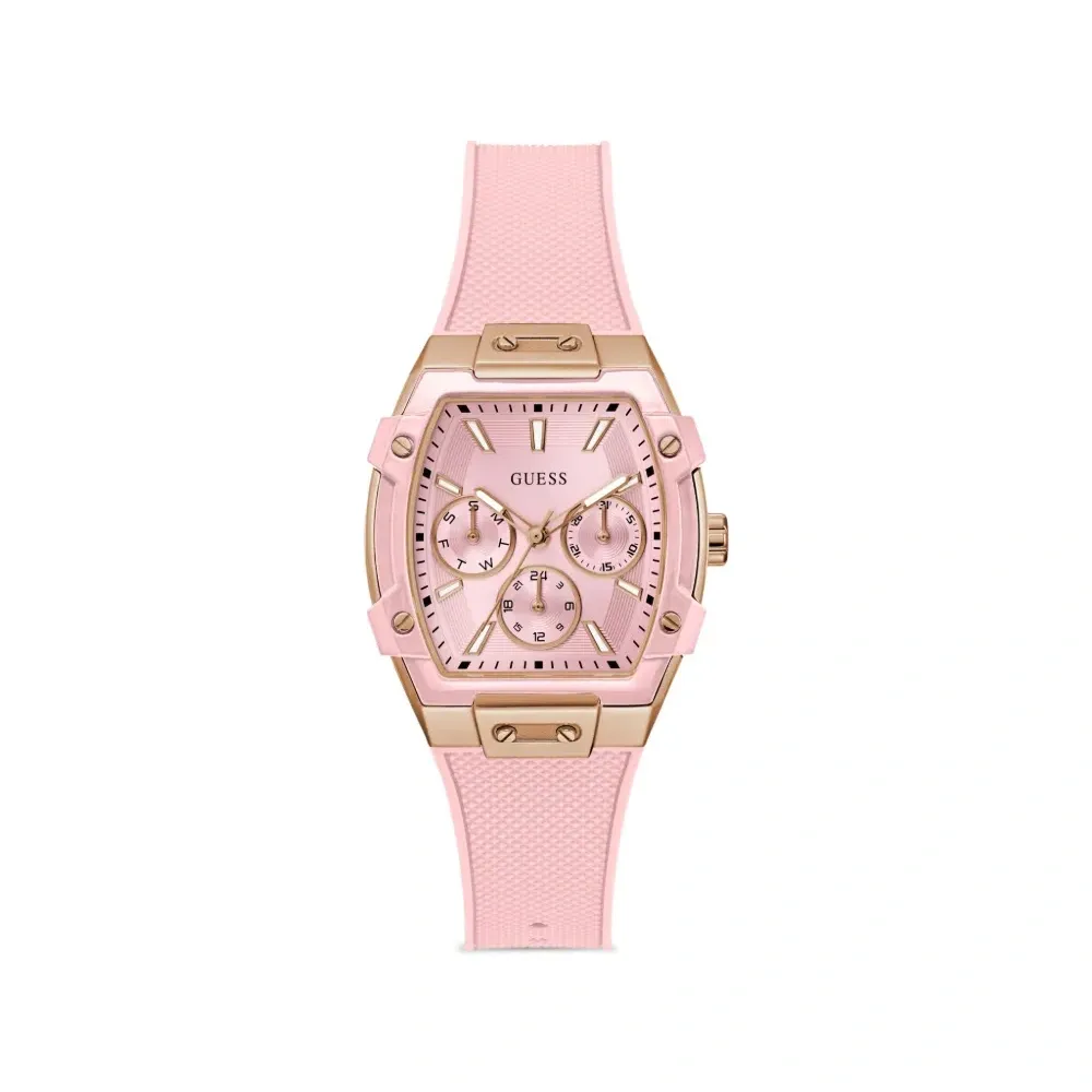 Наручные часы Silicone Strap Rose Gold Square Case 38 мм