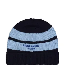 шапка бини в полоску