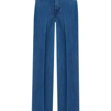 Широкие джинсы со складками