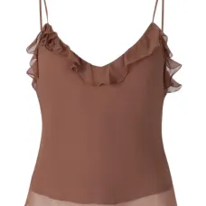 блузка на тонких бретелях