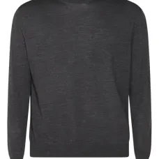 шерстяной свитер с круглым вырезом