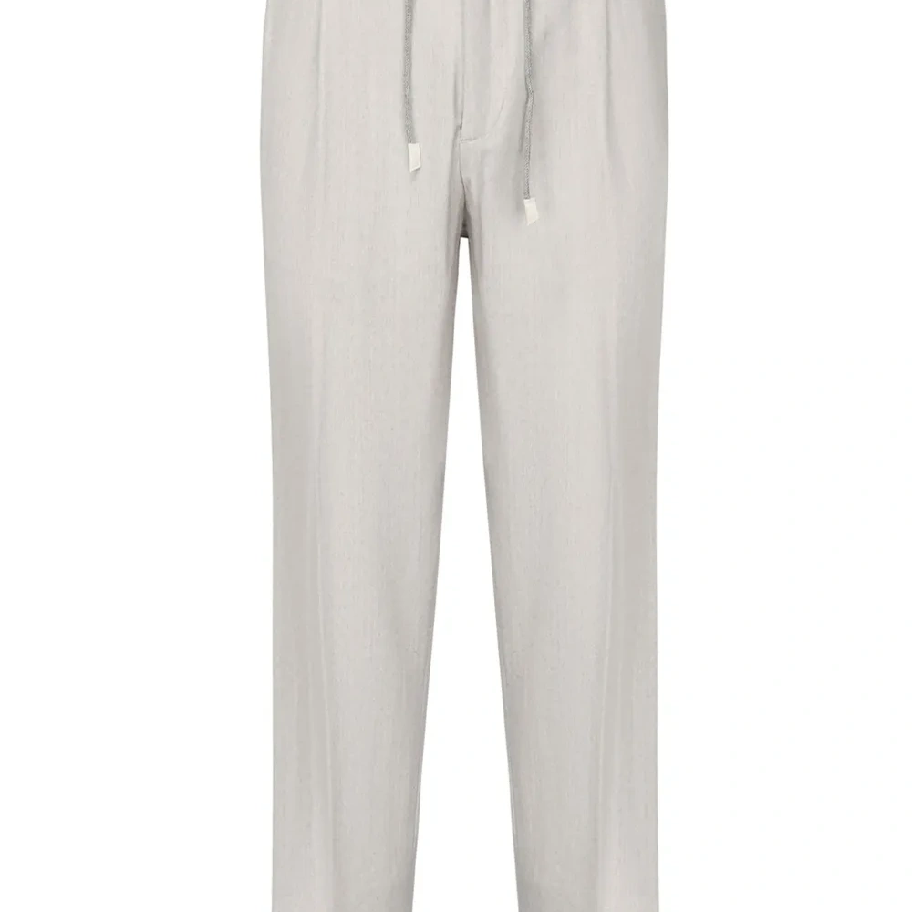 Брюки с кулиской и складками