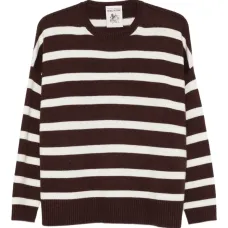 Полосатый свитер Abito Karen с круглым вырезом Полосатый свитер Abito Karen с круглым вырезом