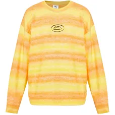 Свитер с эффектом омбре и нашивкой-логотипом