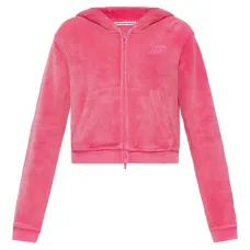 Топ на молнии с капюшоном и вышивкой