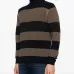 Шерстяной свитер в полоску с высоким воротником