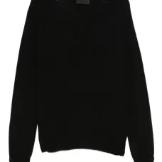 Джемпер с V-образным вырезом и манжетами на пуговицах Джемпер с V-образным вырезом и манжетами на пуговицах