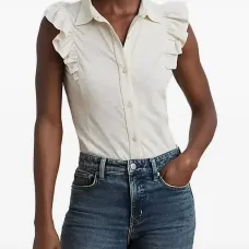 рубашка без рукавов с оборками