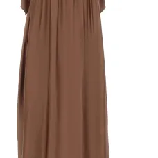 Платье макси с V-образным вырезом и оборками