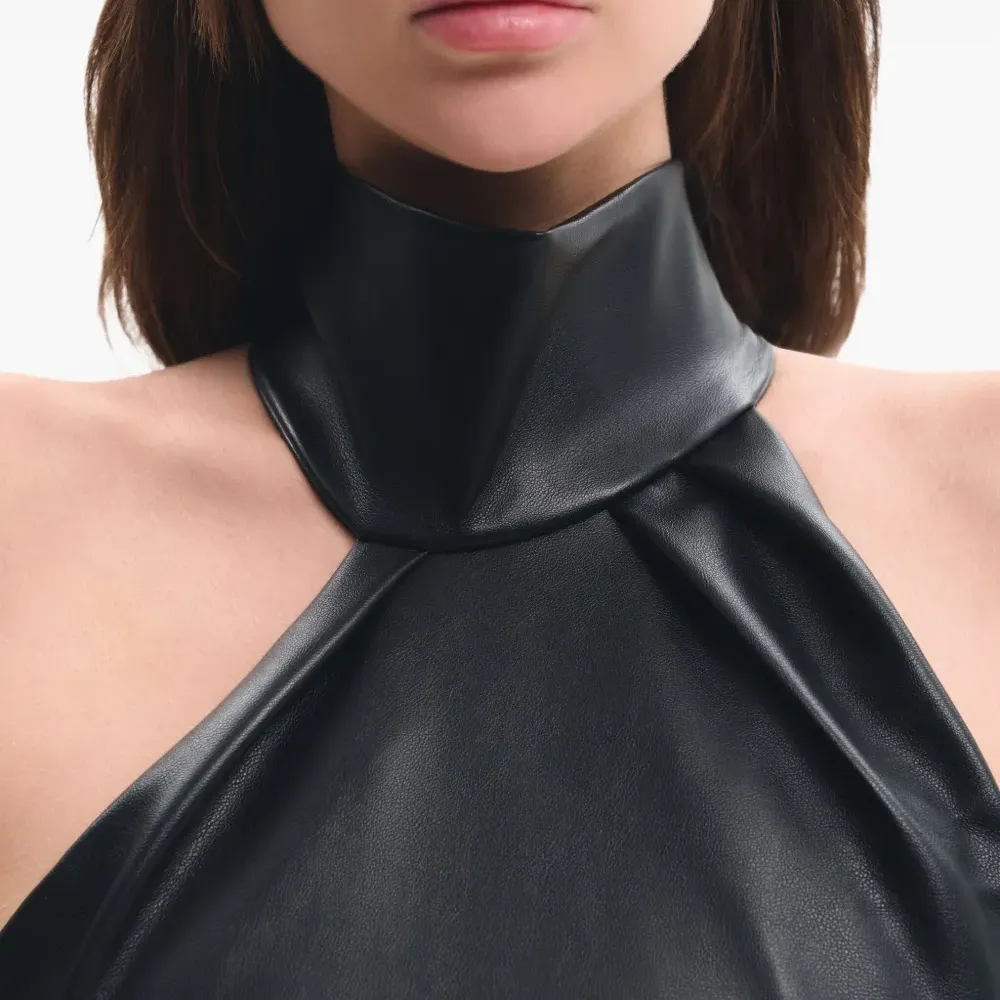 Боди с высоким воротником