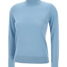 Свитер с высоким воротником и вышитым логотипом Свитер с высоким воротником и вышитым логотипом