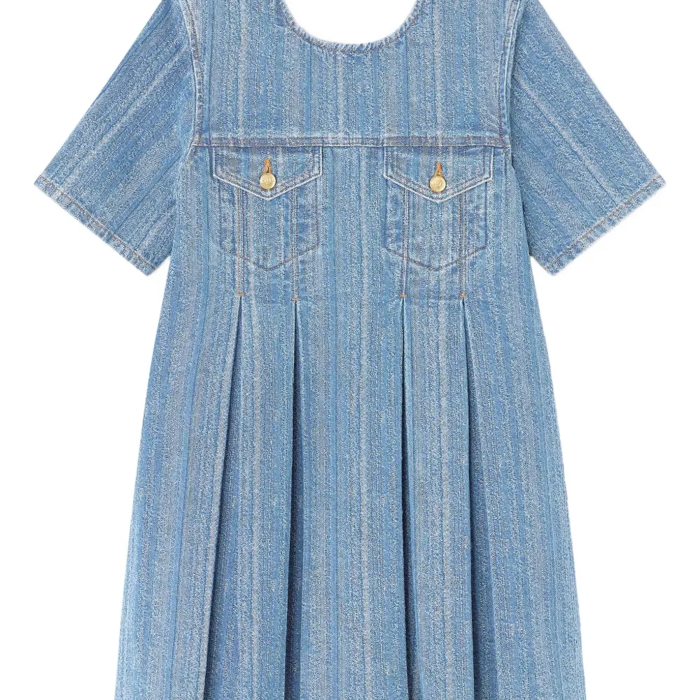 Джинсовое платье со складками Джинсовое платье со складками