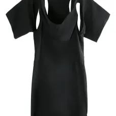 Драпированное платье миди с вырезами