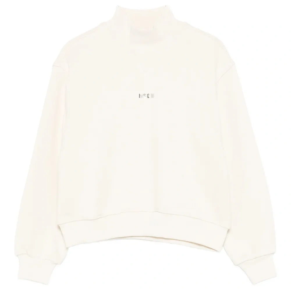 Толстовка с высоким воротником и логотипом