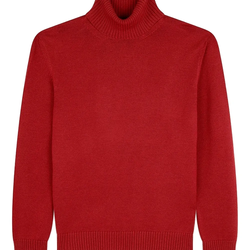 Шерстяной свитер с воротником-гольф