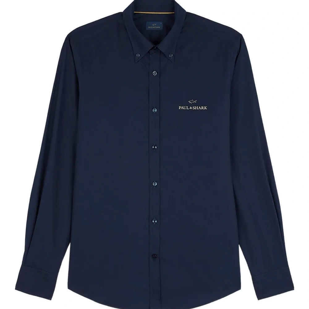 Рубашка с вышитым логотипом