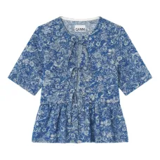 Блузка с бантами и баской