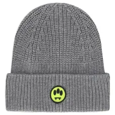 Шапка в рубчик с принтом