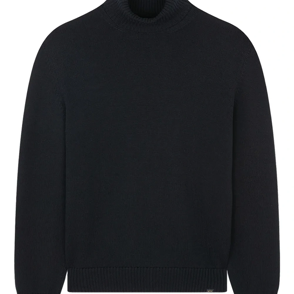 Шерстяной свитер с воротником-стойкой