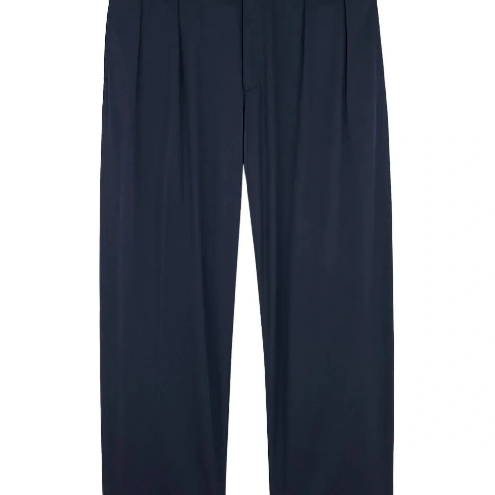 Плиссированные брюки прямого кроя