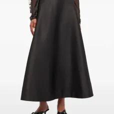 Атласная юбка макси