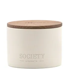 Wooden-lidded candle