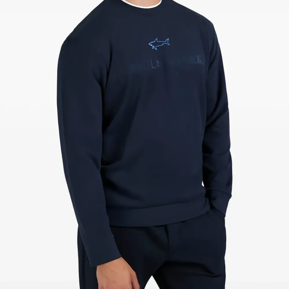 Хлопковый свитшот с вышитым логотипом