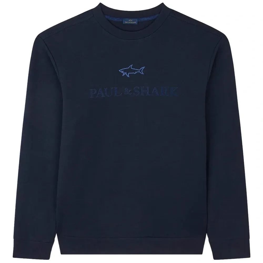 Хлопковый свитшот с вышитым логотипом