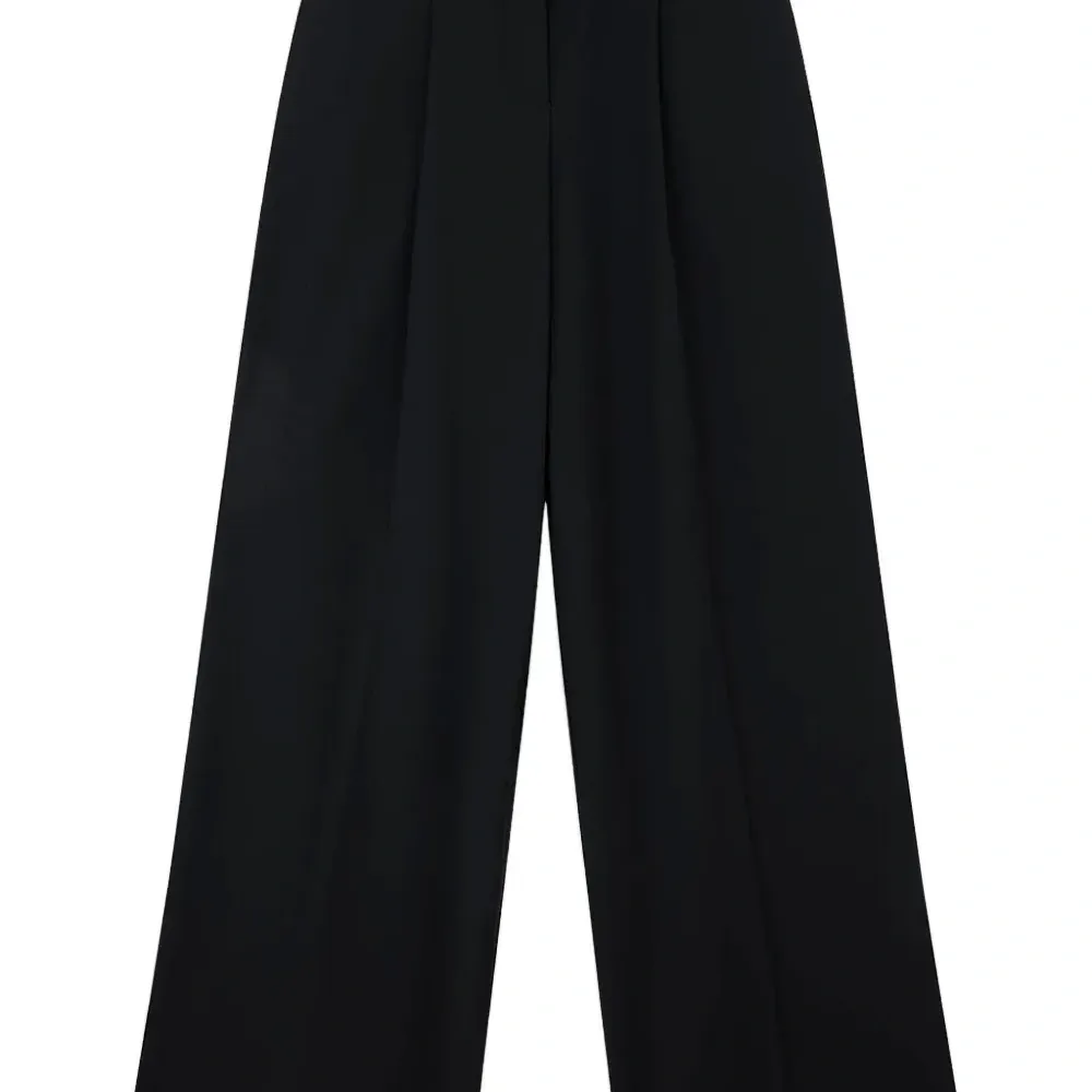 Плиссированные брюки с широкими штанинами