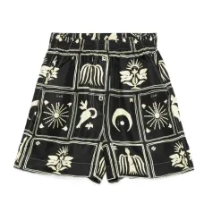 Шелковые шорты Exter с принтом