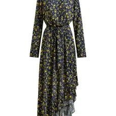 Платье асимметричного кроя с цветочным принтом