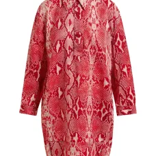 Платье-рубашка со змеиным принтом