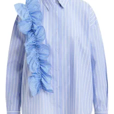 Полосатая рубашка Ibody с оборками