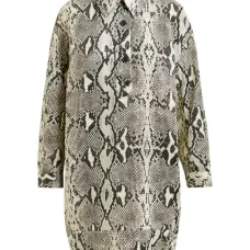 Платье-рубашка со змеиным принтом
