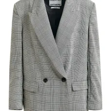 Двубортный пиджак в клетку