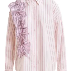 Полосатая рубашка Ibody с оборками