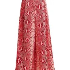 Плиссированные брюки со змеиным принтом