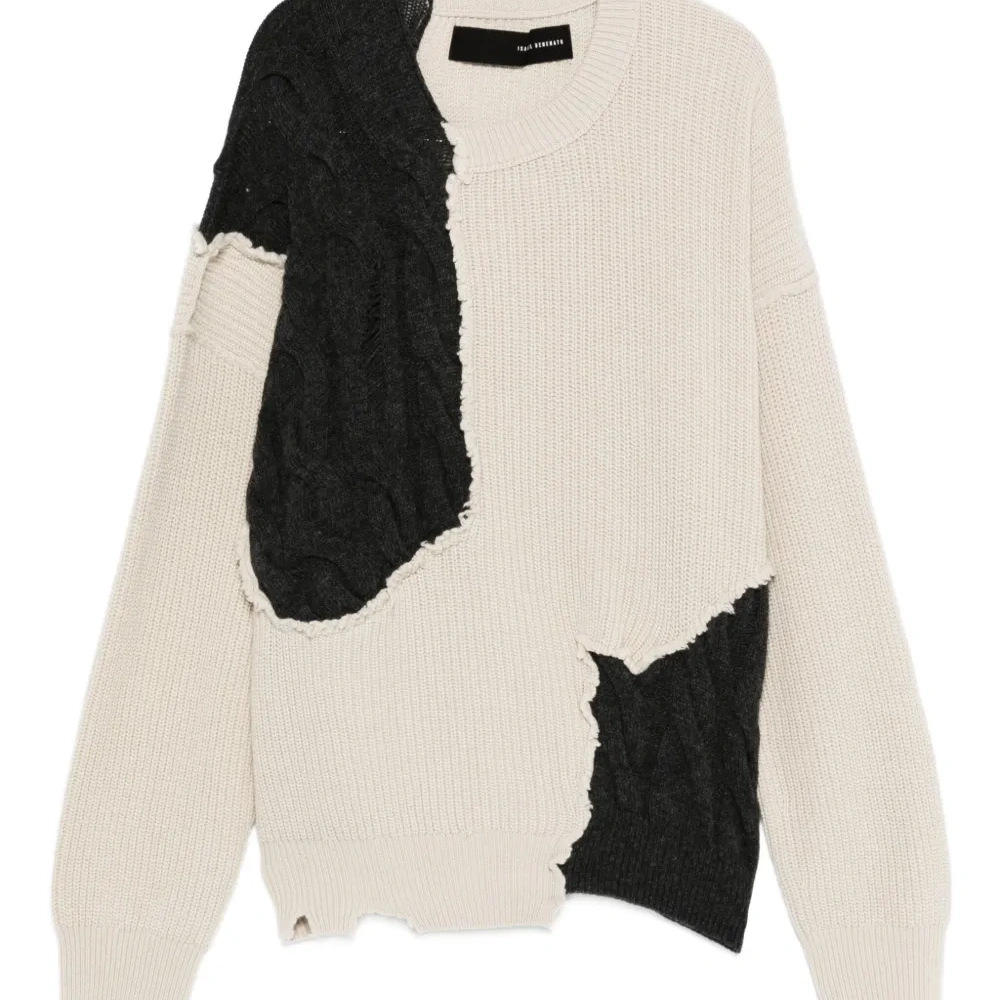 Шерстяной свитер с эффектом потертости